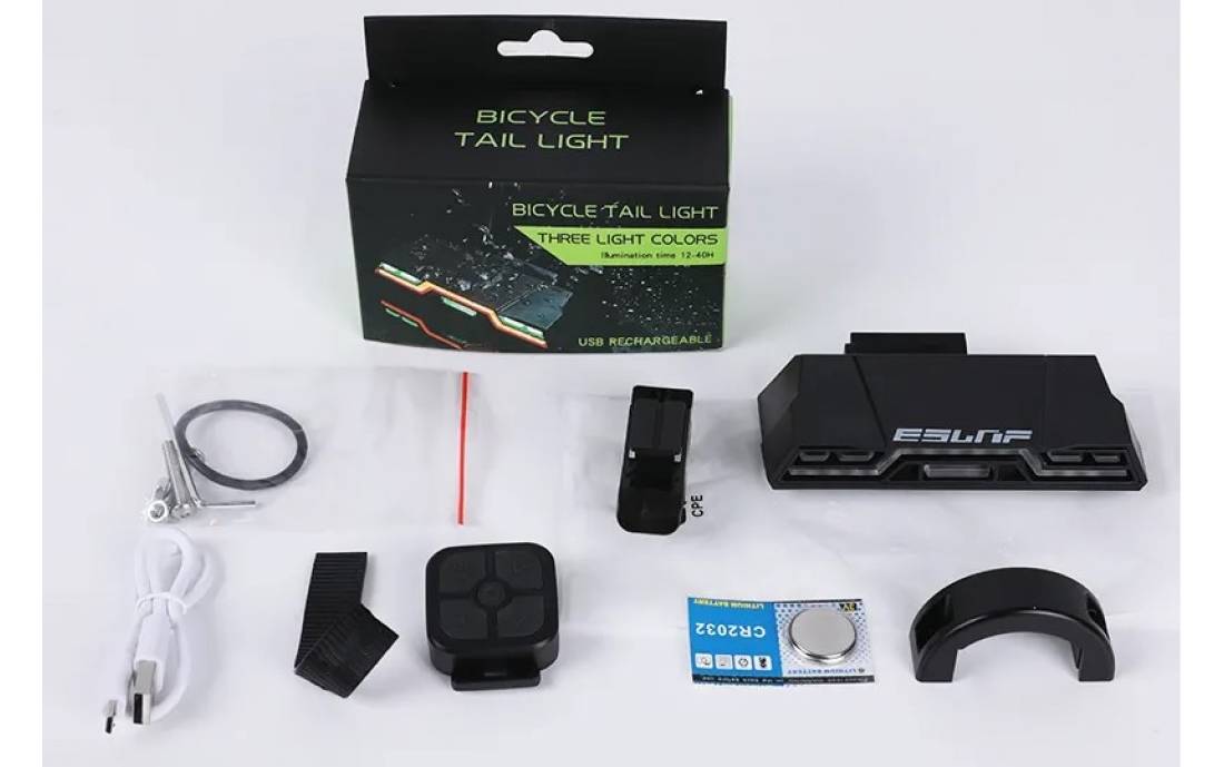 Задняя фара EsLNF 200Lm, 2000mAh с пультом, пластик 6