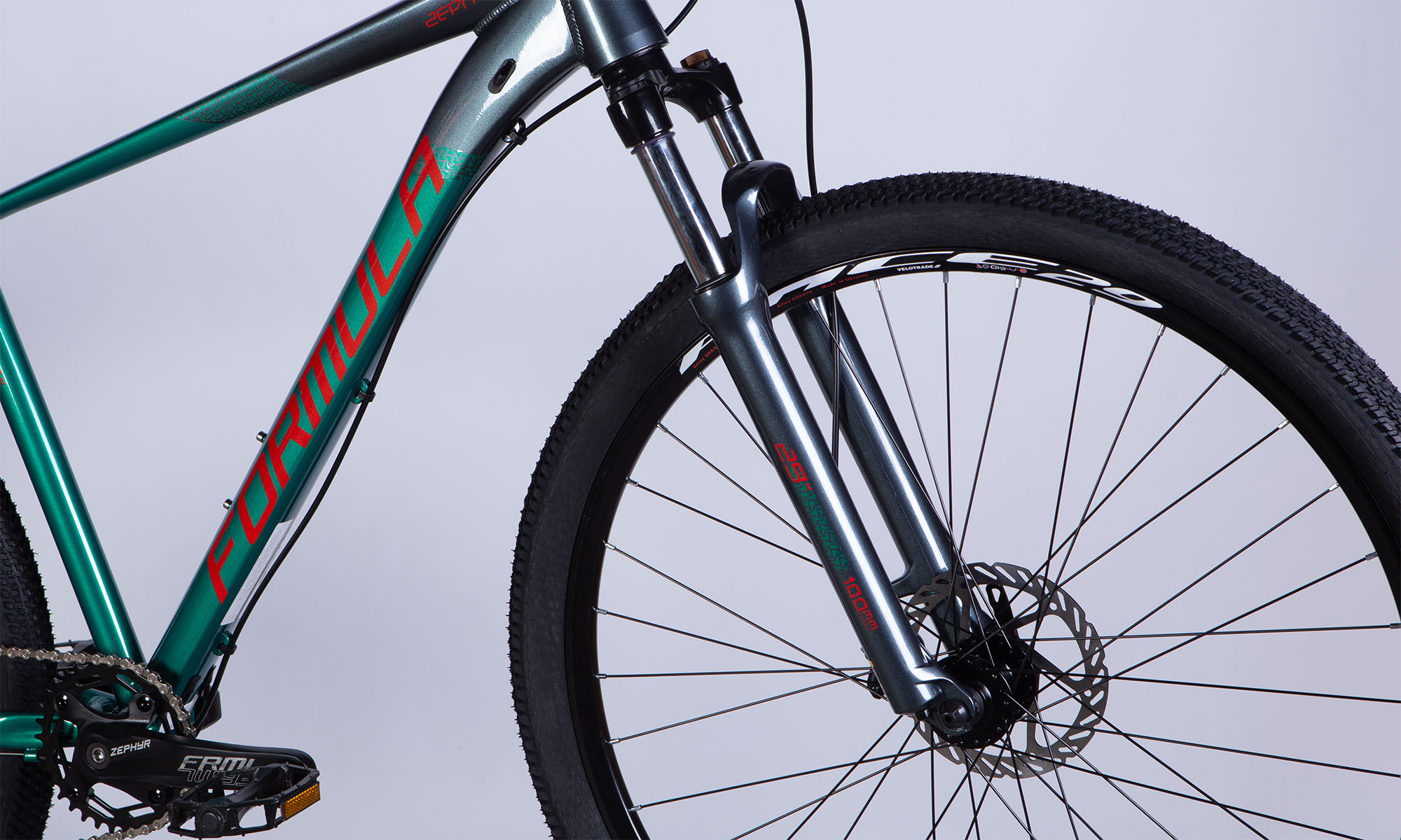 Formula ZEPHYR PRO HDD 29 Велосипед, розмір L, рамка-19 ", 2025, темне срібло з зеленим 5