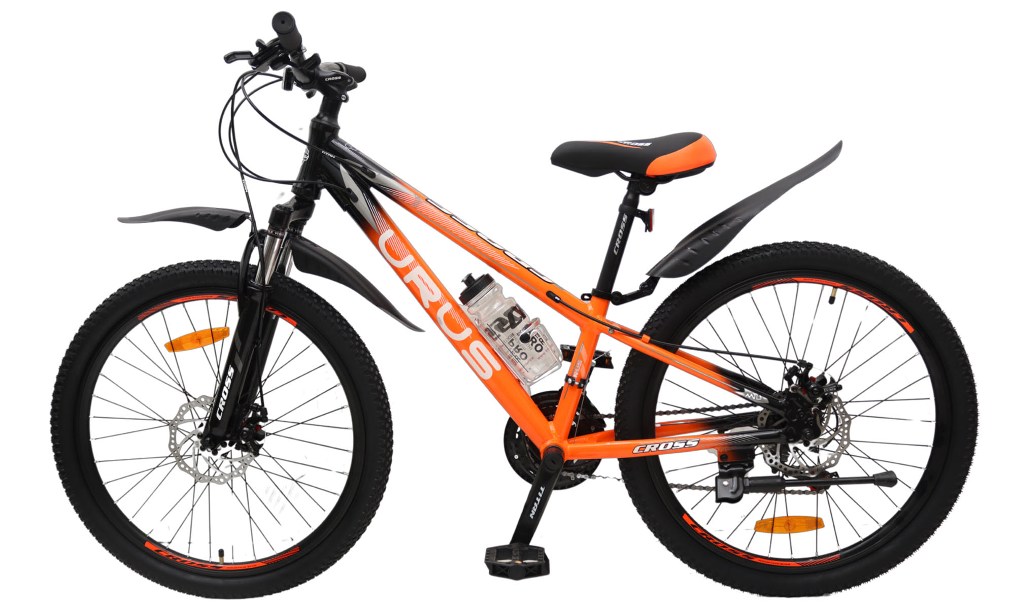 Велосипед CrossBike URUS 24"размер XXS, рама 11", 2024, Оранжевый 2