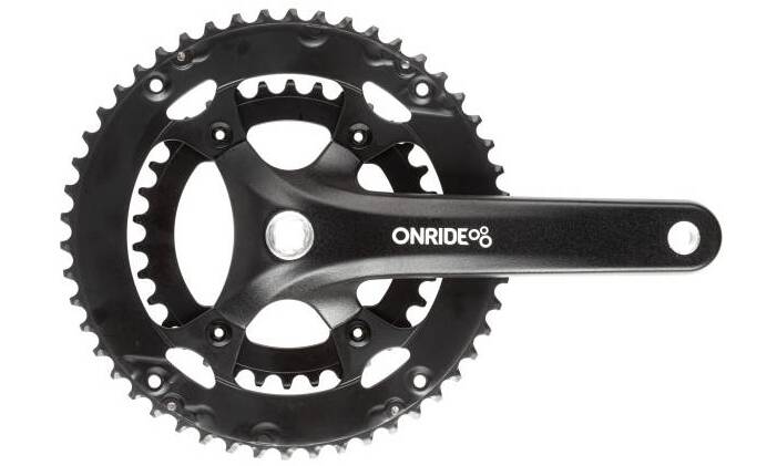 Комплект шатунов ONRIDE Duet 910, квадрат, 172,5 мм, 50-34Т, BCD 110/80мм, 9/8ск., черный, (конверт) 
