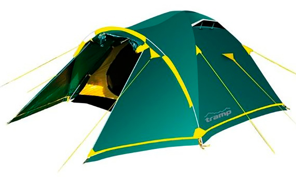 Фотография Палатка Tramp Stalker 4 v.2 зелено-желтый