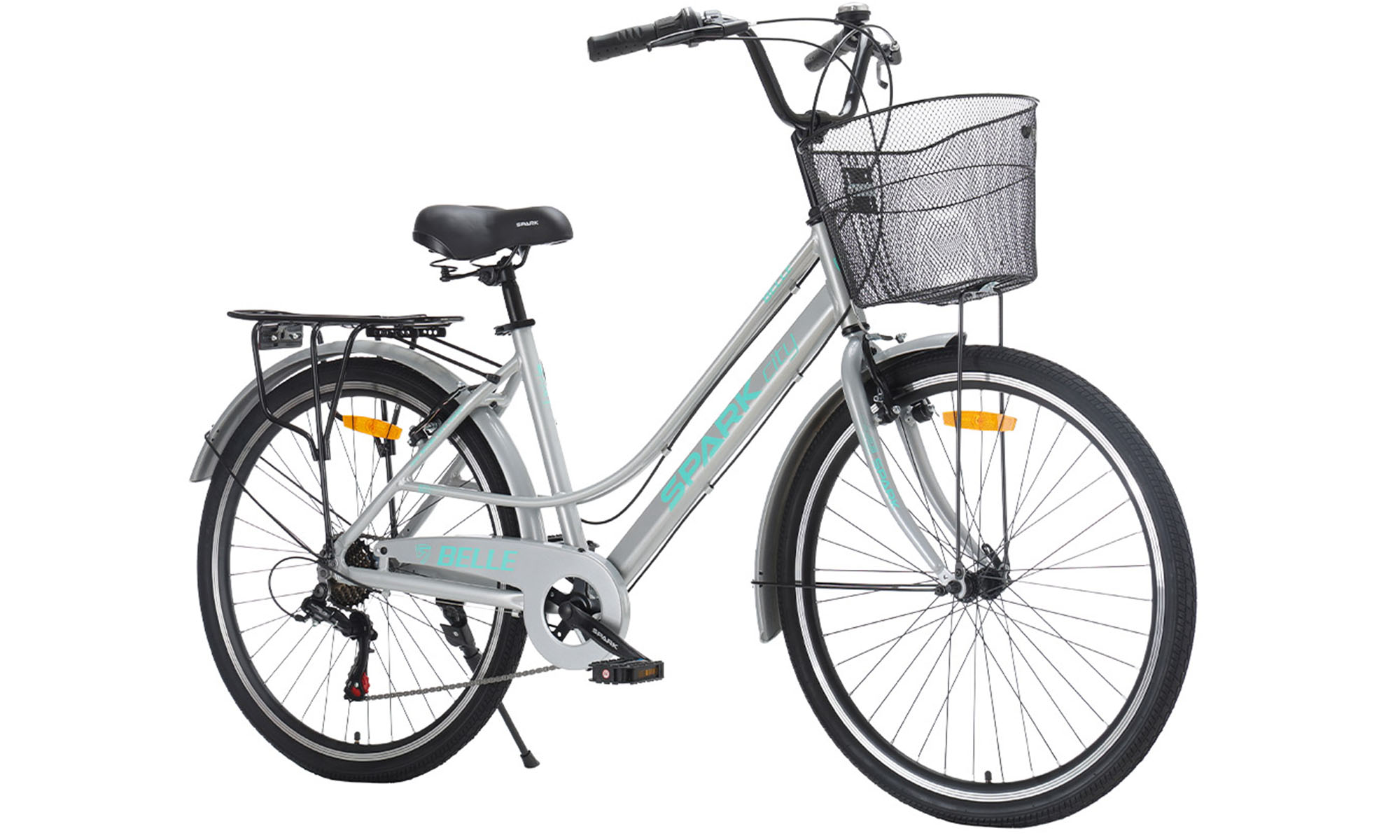 Велосипед SPARK CITY BELLE 26", размер M, рама 17", год 2026, серый 4