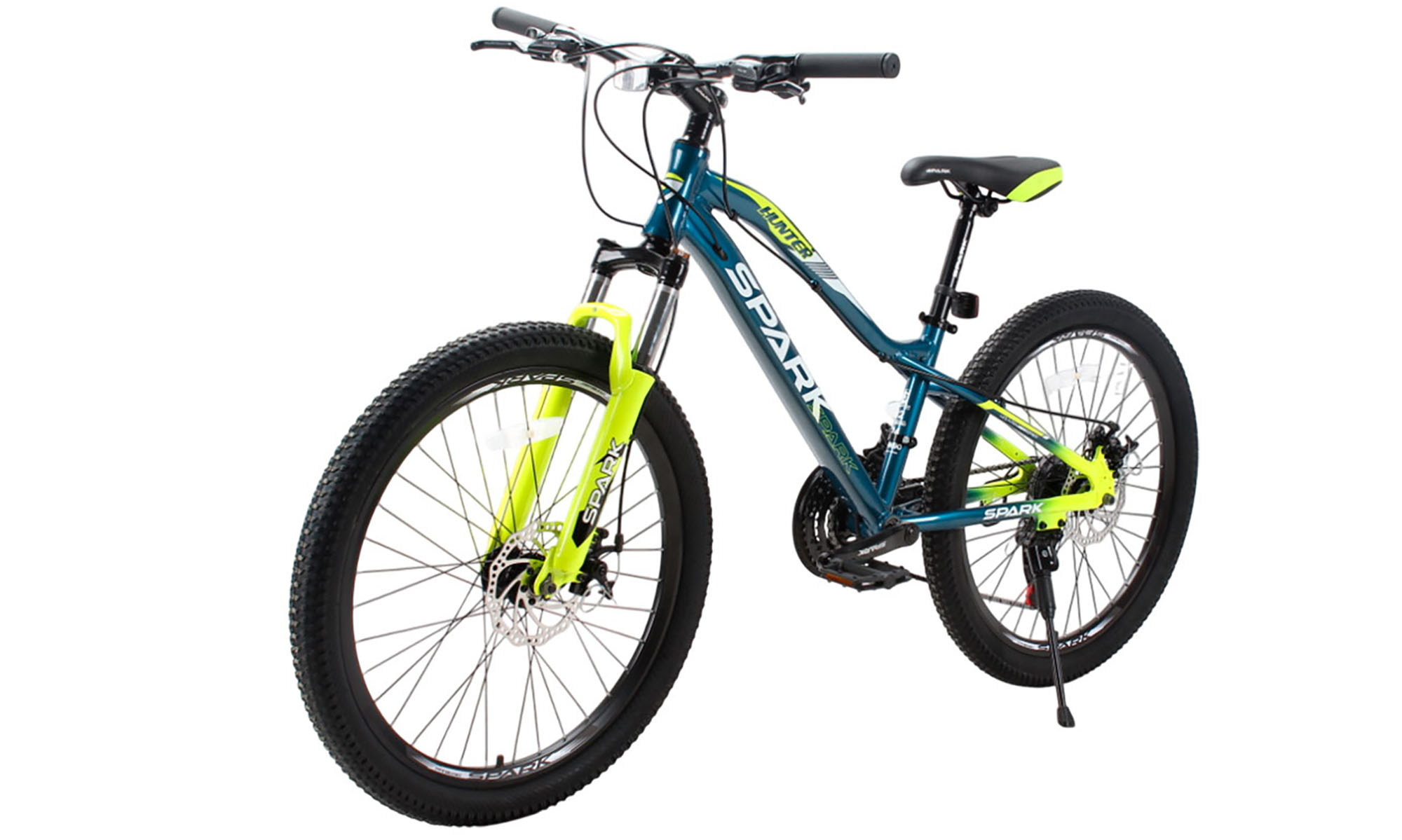 Велосипед SPARK HUNTER JR. 24", розмір XXS, рама 12", рік 2025, темно-синій з жовтим 2