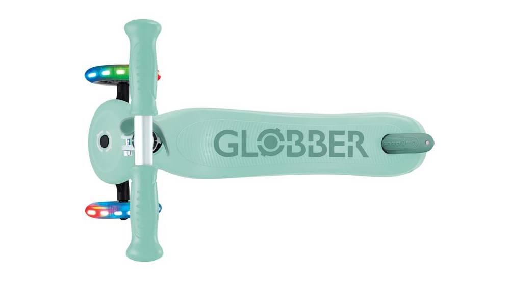 Самокат GLOBBER GO UP SPORTY со светящимися колёсами, мятно-фисташковый, 1+ 11