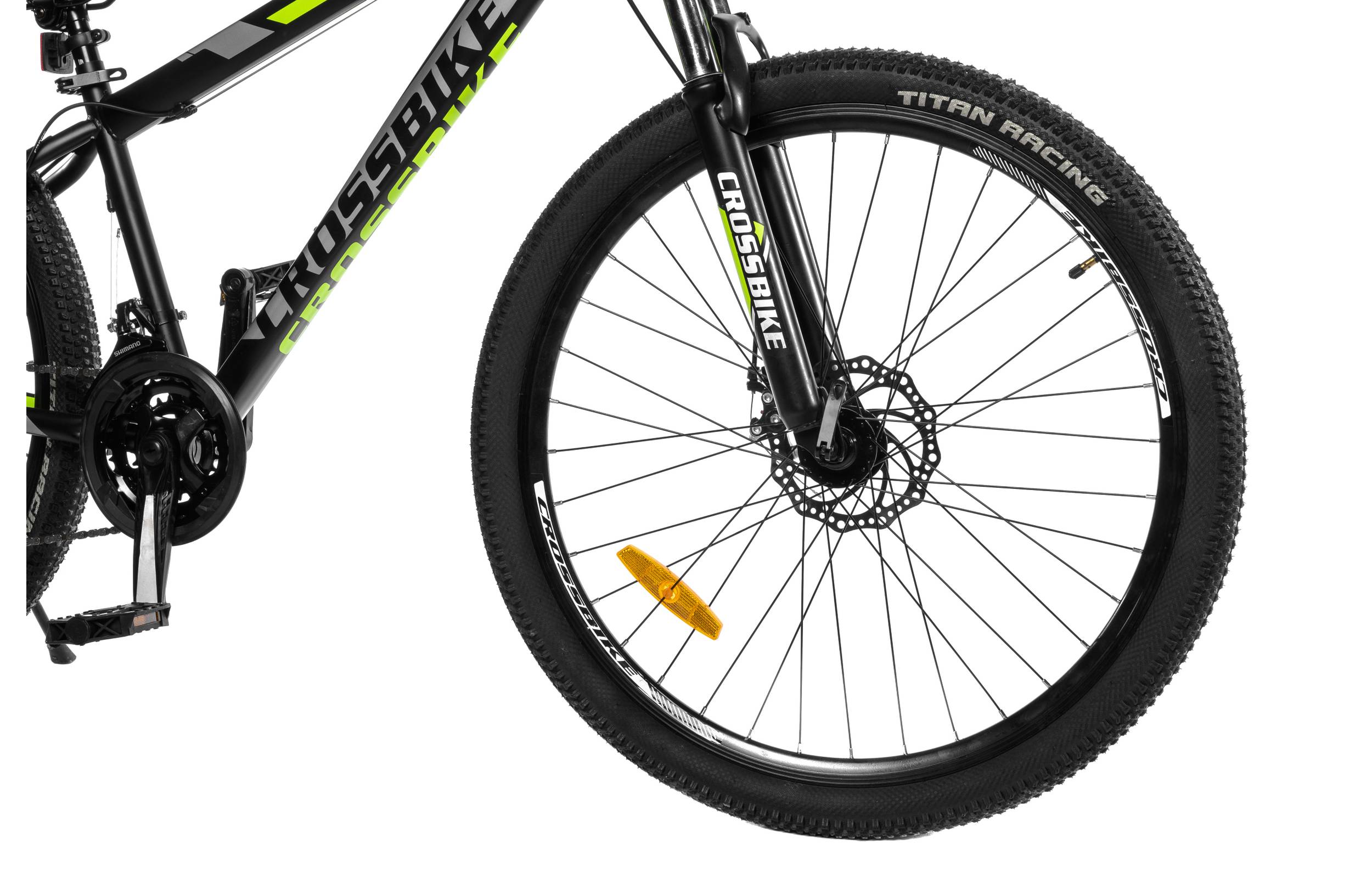 Велосипед CrossBike Storm 27.5", розмір S, рама 15", рік 2022, Чорний-Жовтий 3
