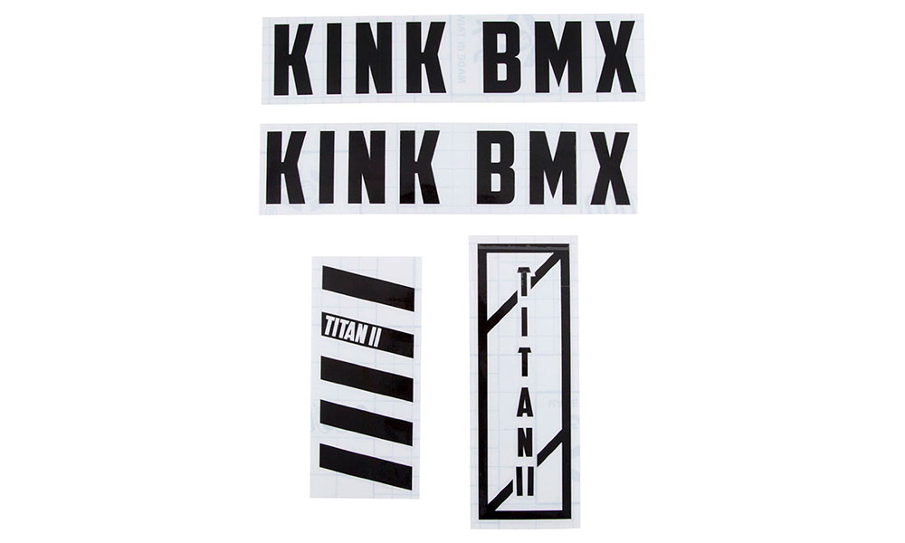 Фотографія Набір наклейок на раму KINK BMX Titan II Decal Kit чорні