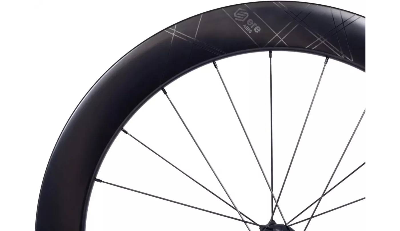 Колесо пер. + задн. 28" ERE GENUS II AE65 CARBON, Road, 100x12/142x12, CL, HG11, tubeless, черный сатин 3