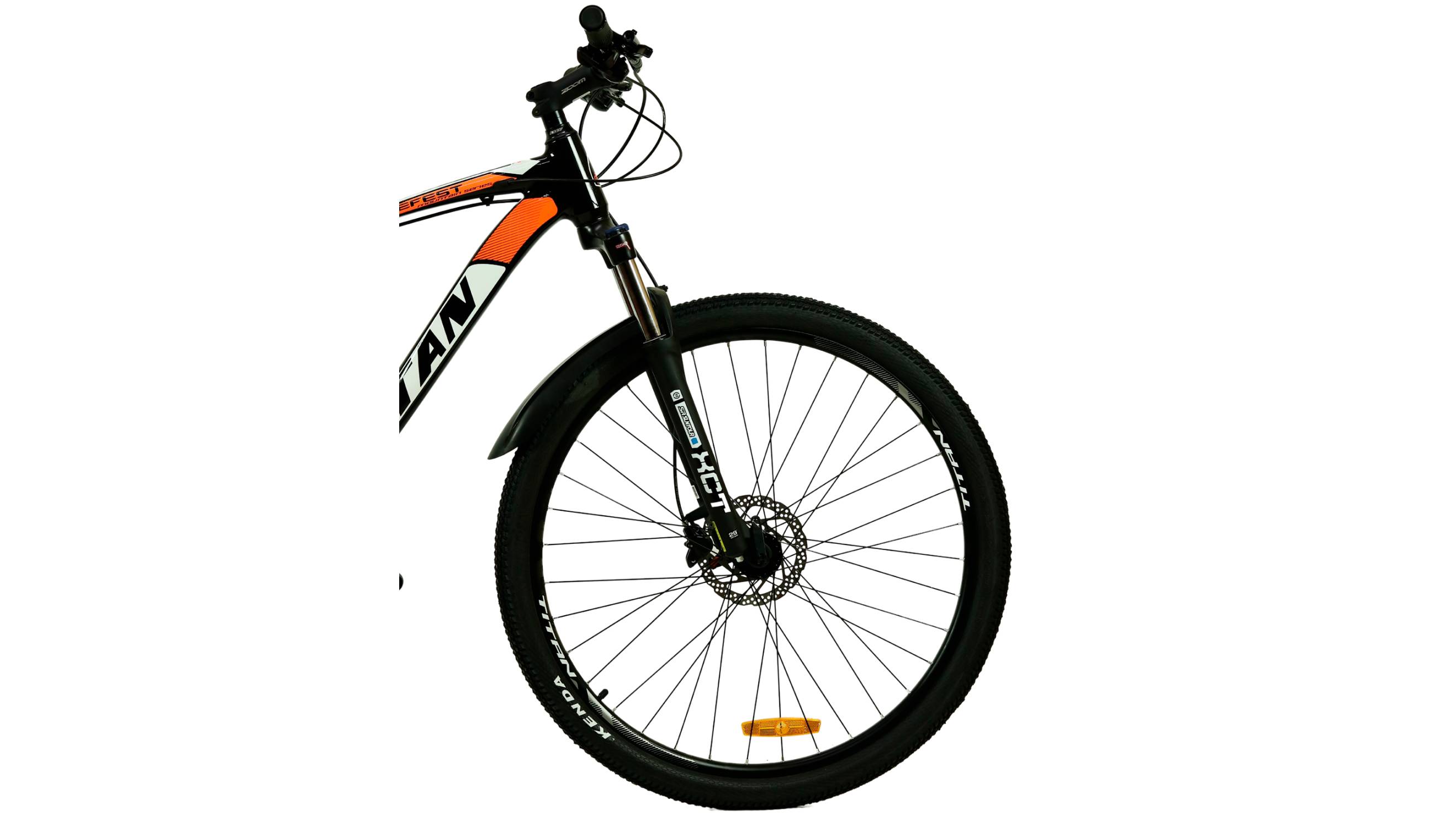 Фотографія Велосипед Titan Gefest 2022 29", розмір L рама 20" (2024), Чорний-Помаранчевий 4