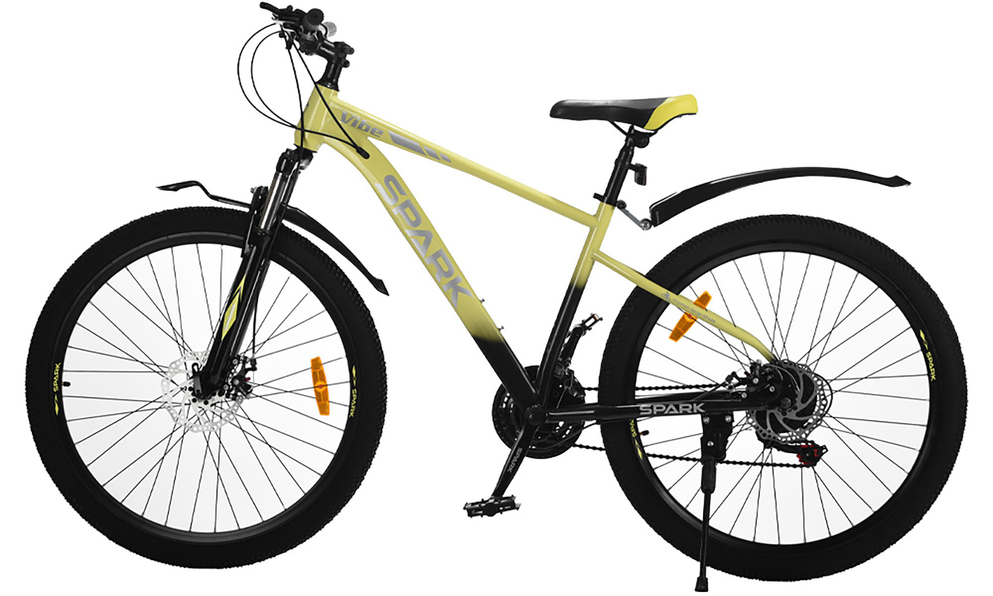 Велосипед SPARK VIBE 27,5", размер M, рама 17", год 2026, лаймовый с чёрным 2