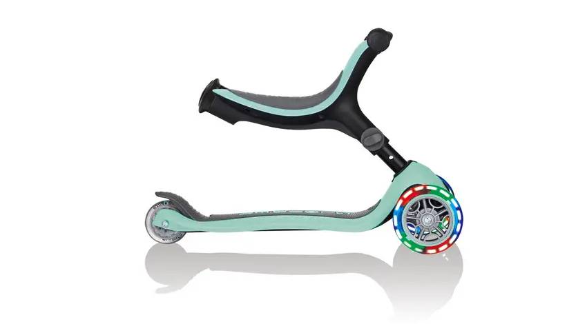 Самокат GLOBBER GO UP FOLDABLE PLUS LIGHTS мятный, 1.5+ 10
