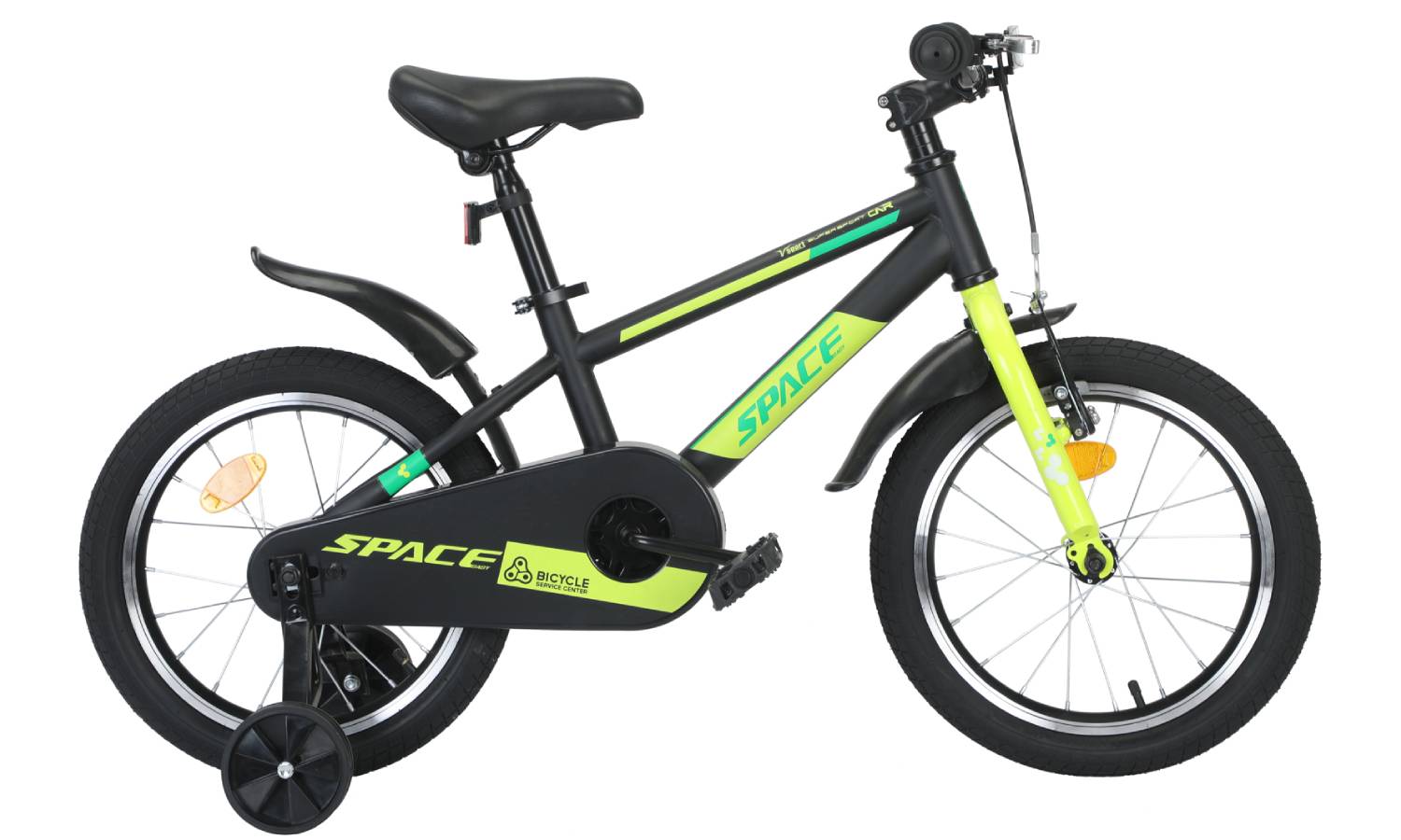 Фотография Велосипед SPACE KID GEON BH 20" рама 10" 2024 Черно-зеленый