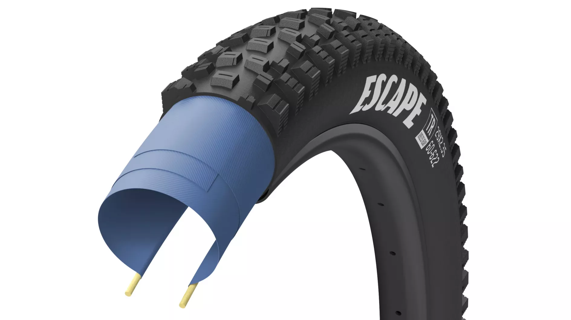 Фотография Покрышка GoodYear ESCAPE 29x2.35 (60-622) tubeless ready, folding, 60tpi, Черная