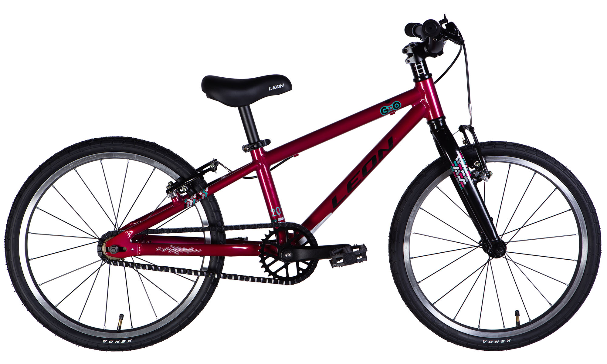 Фотографія Велосипед Leon GO Vbr FR 20", размер XS, рама 10", 2025, малиновый 