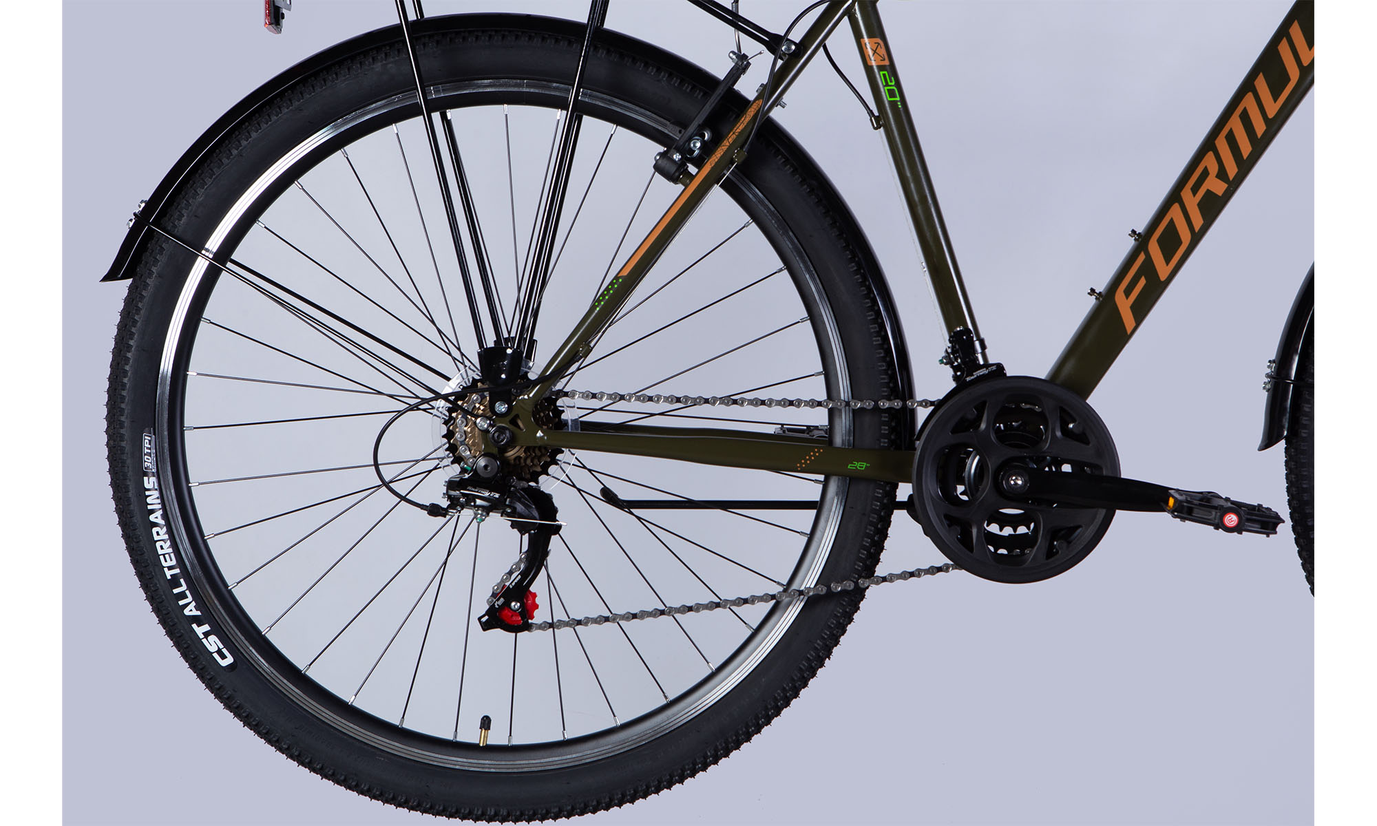 Велосипед Formula MAGNUM DD FR 28", розмір L, рама 20,5", 2025, чорно-зелений 3