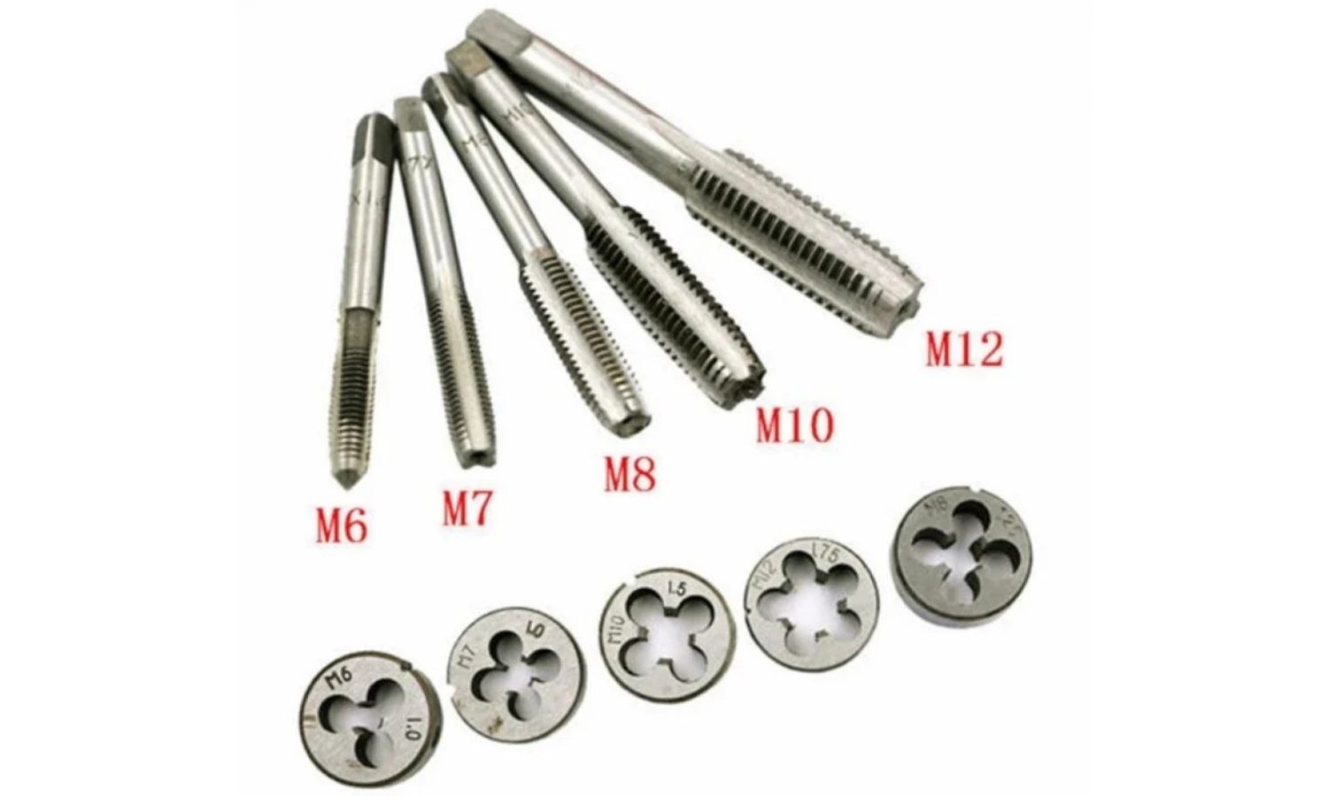 Набір мітчиків та плашок Jeux 20шт M3-M12 в кейсі 4 Набір мітчиків та плашок Jeux 20шт M3-M12 в кейсі 4