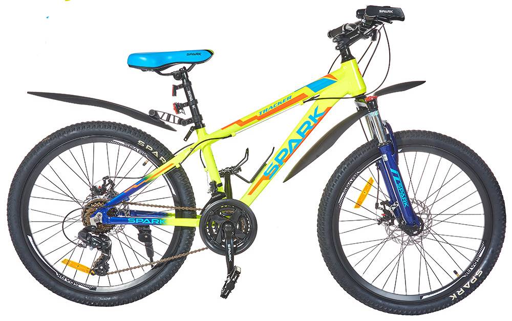 Фотография Велосипед SPARK TRACKER 24'' размер XXS рама 13'' 2024 Желто-синий