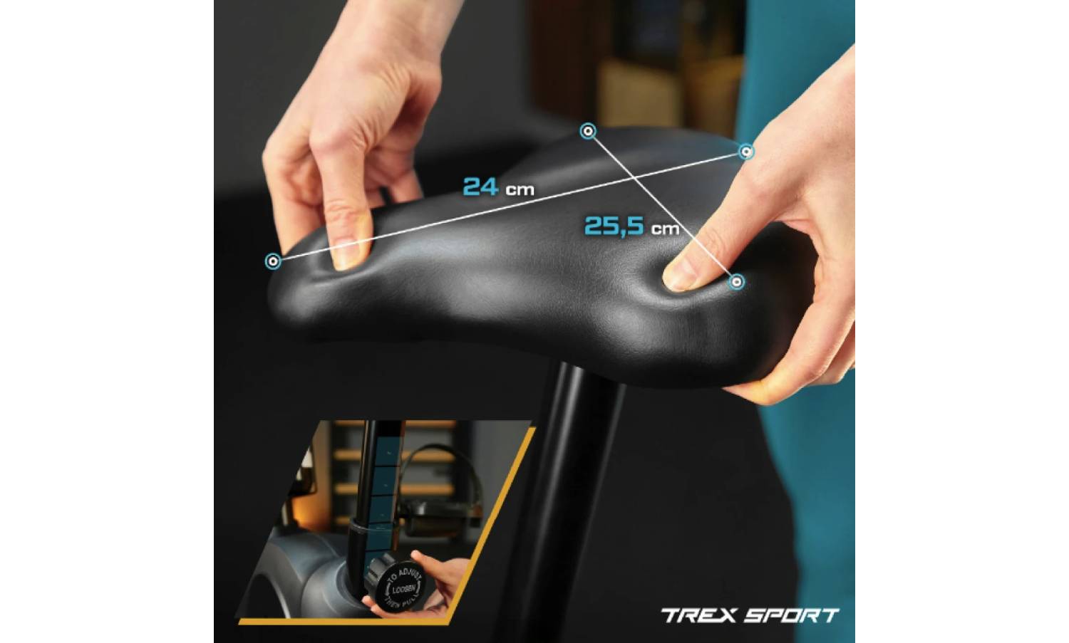 Велотренажер Trex Sport TX-350MB RIZE магнітний чорний 6 Велотренажер Trex Sport TX-350MB RIZE магнітний чорний 6