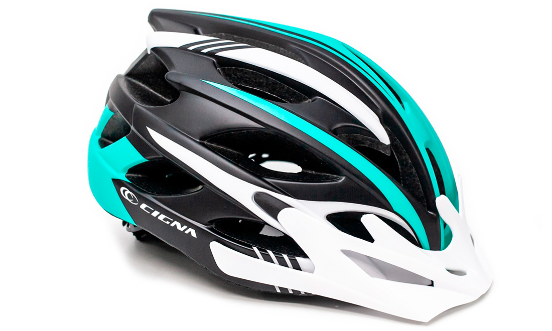Фотография Шлем велосипедный СIGNA WT-016, размер L (58-61 см)  Черно-голубой