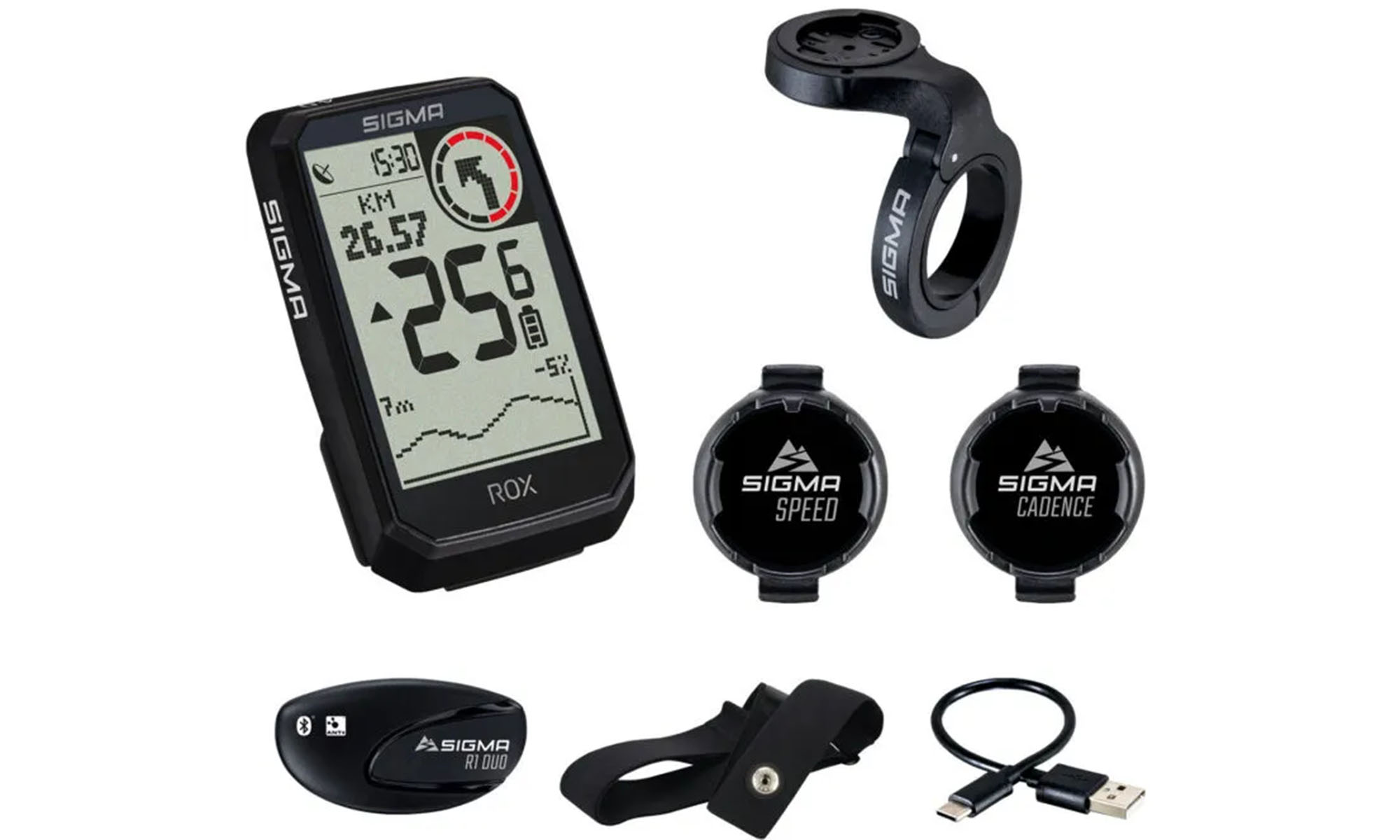 Велокомпьютер Sigma Sport ROX 4.0 Endurance Black Sensor Set Велокомпьютер Sigma Sport ROX 4.0 Endurance Black Sensor Set