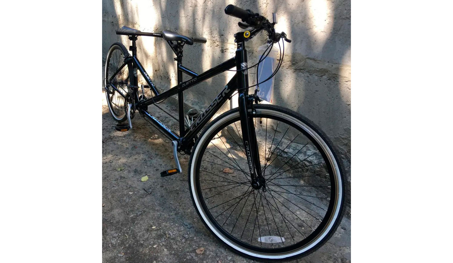 Фотография Велосипед Crosser Tandem Duetto 28" 2021 черный 8