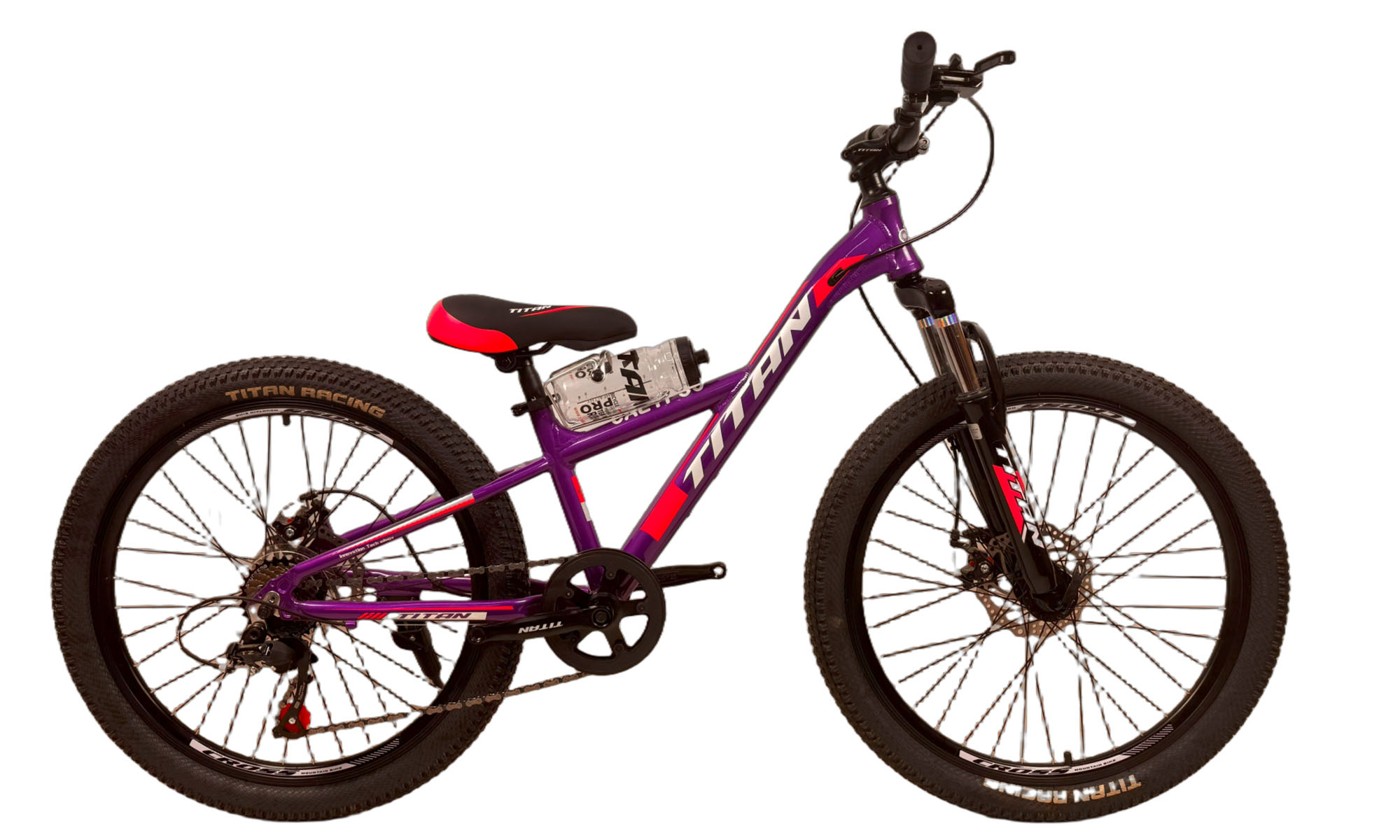 Велосипед Titan CALYPSO 24", размер XXS, рама 11", год 2023, Фиолетовый Велосипед Titan CALYPSO 24", размер XXS, рама 11", год 2023, Фиолетовый