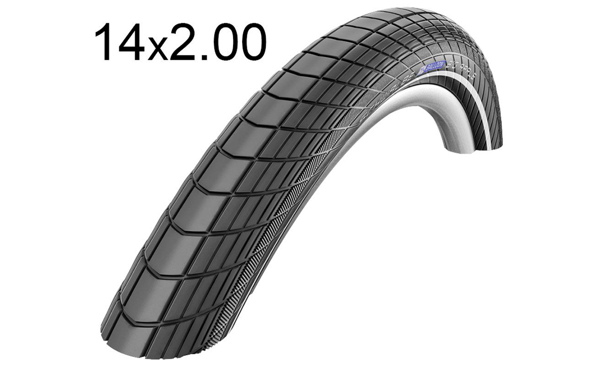 Фотография Покрышка Schwalbe 14x2.00 (50-254) BIG APPLE HS430 K-Guard B/B-SK+RT SBC 50EPI черный