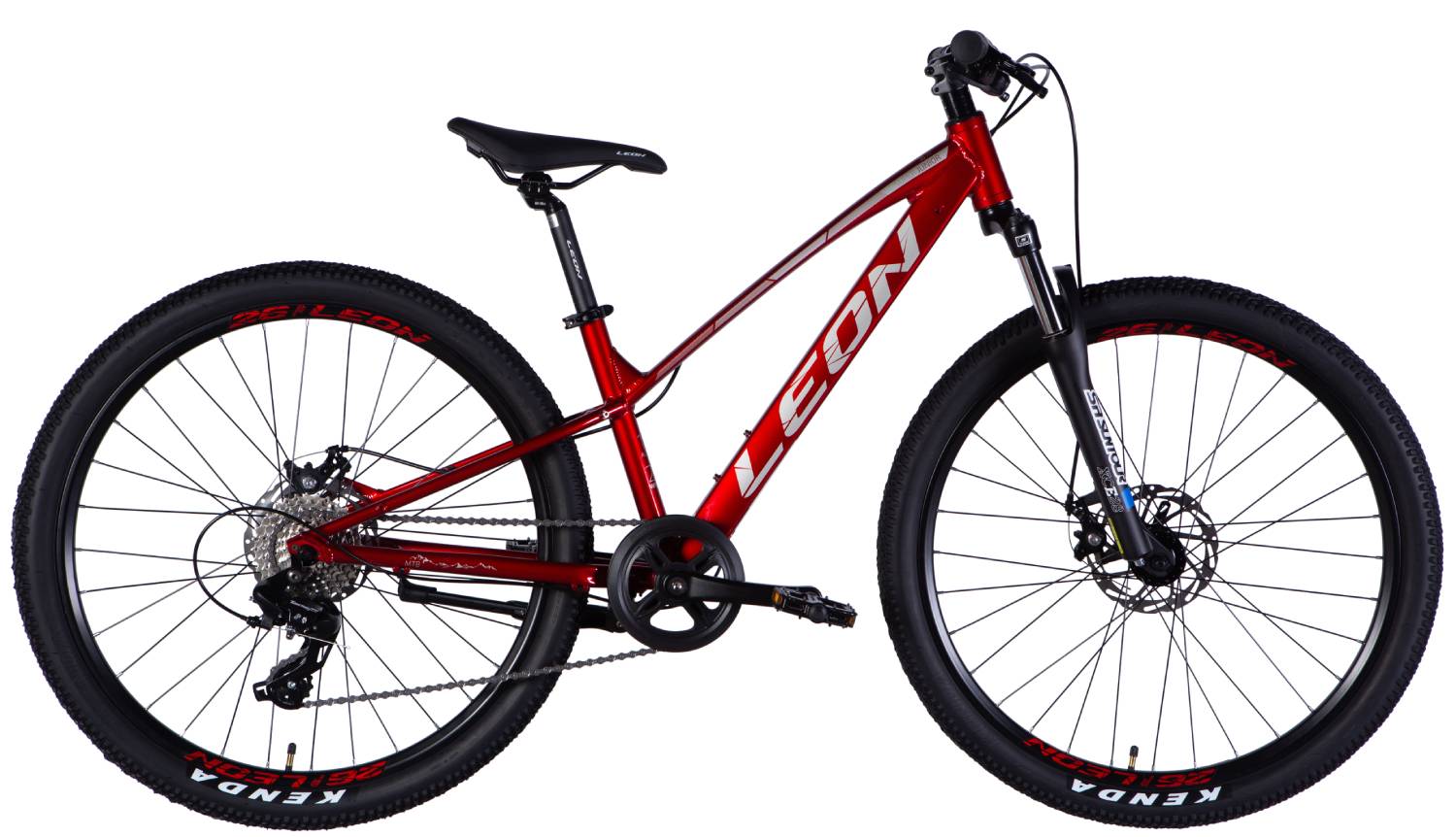 Фотография Велосипед Leon SUPER JUNIOR DD CS 26", размер XS, рама 13", 2025, красный