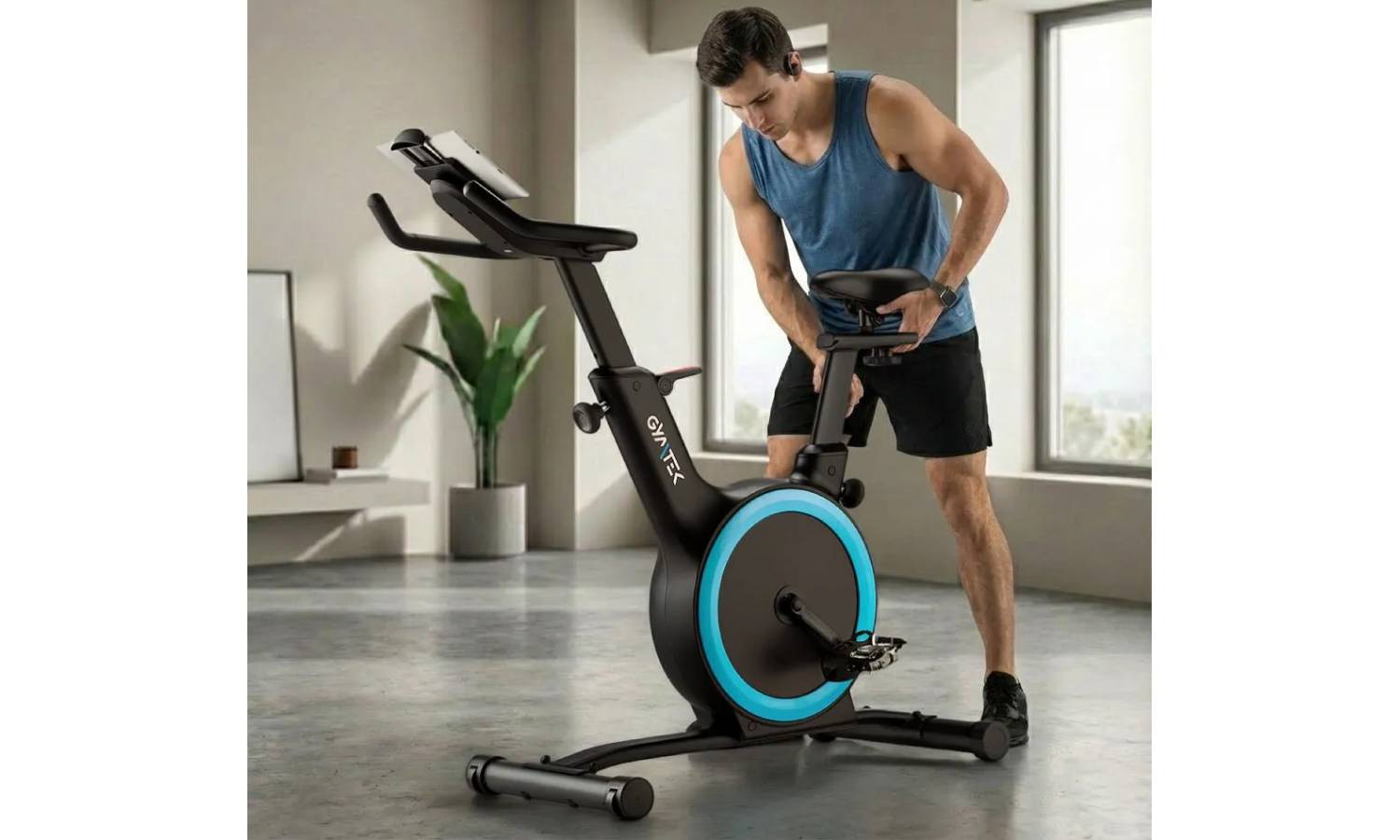 Велотренажер спінбайк Gymtek XB Cardio магнітний синій 14 Велотренажер спінбайк Gymtek XB Cardio магнітний синій 14