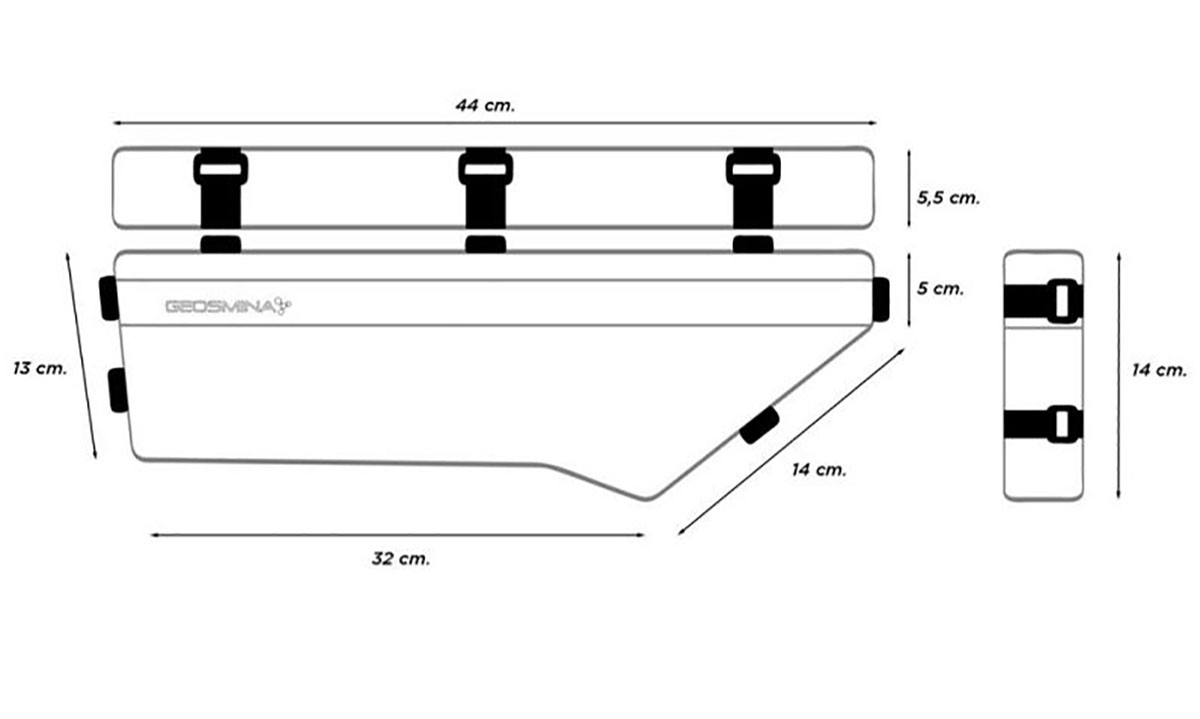 Сумка в раму GEOSMINA Medium Frame Bag 3.5 Liters 44/32x5.5x13cm 140g 5