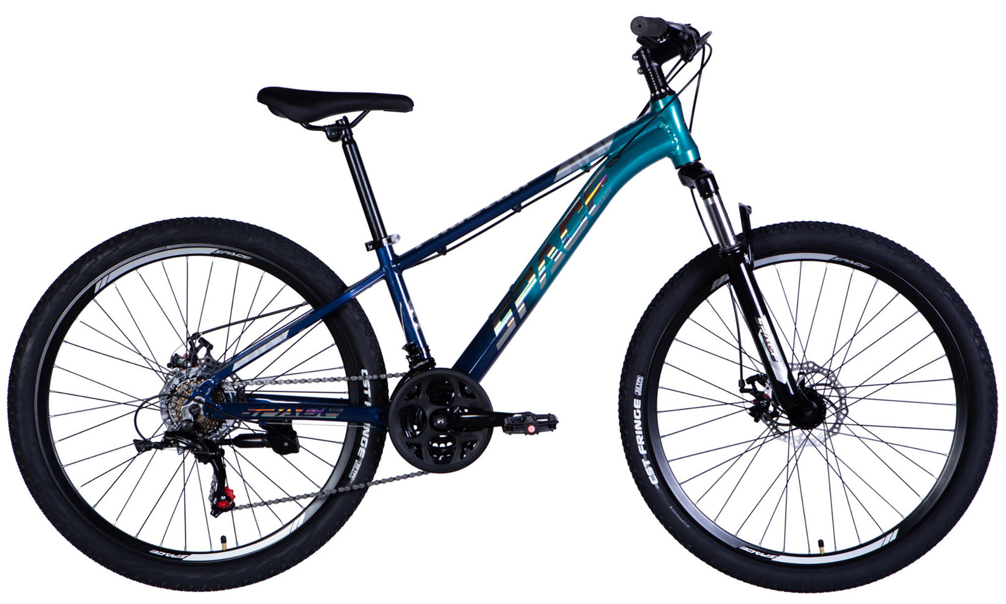 Велосипед SPACE PHAETON DD FR, 26", розмір XS, рама-13", рік 2026, синьо-бірюзовий 
