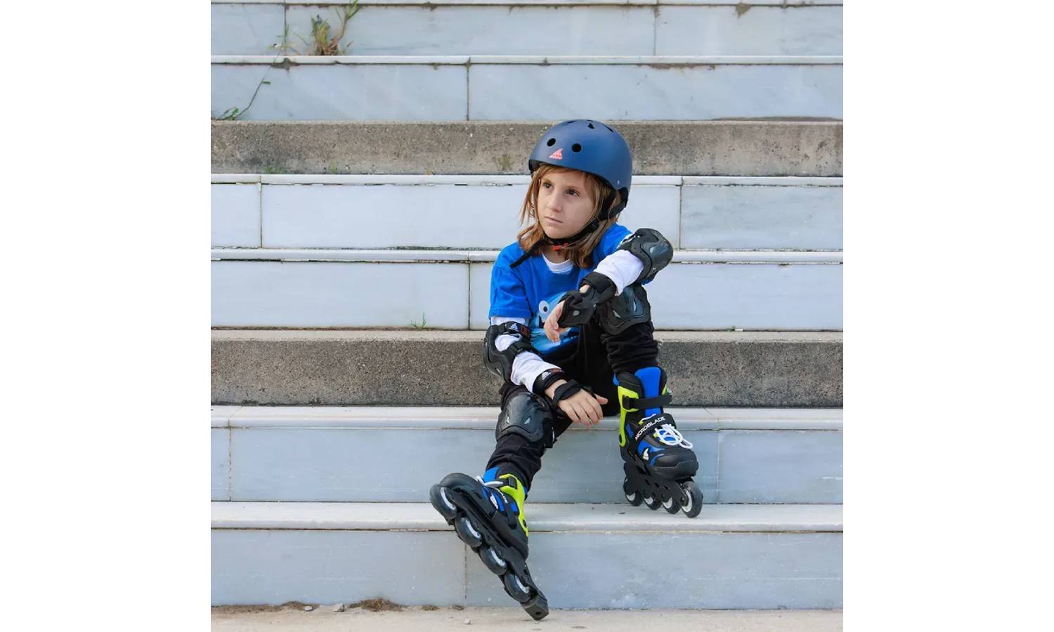 Ролики Rollerblade Microblade black-blue 33-36.5 4 Ролики Rollerblade Microblade black-blue 33-36.5 4