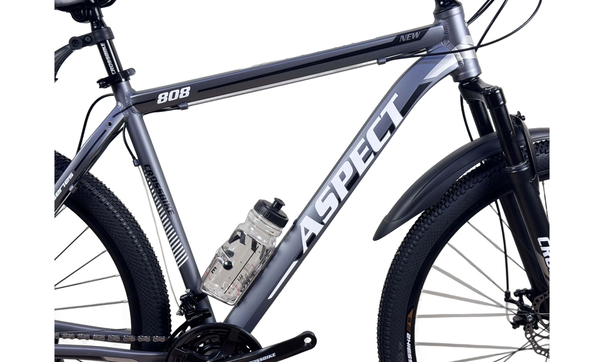 Велосипед CrossBike Aspect 29", розмір L, рама 19", рік 2026, Чорний-Сірий 5 Велосипед CrossBike Aspect 29", розмір L, рама 19", рік 2026, Чорний-Сірий 5
