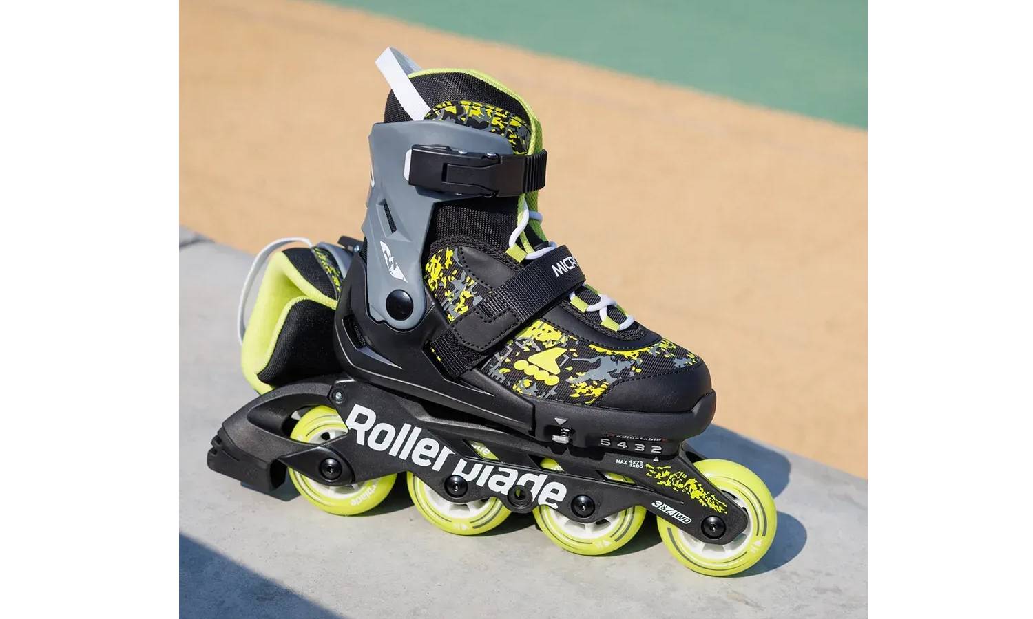 Ролики Rollerblade Microblade SL black-lime 33-36.5 8