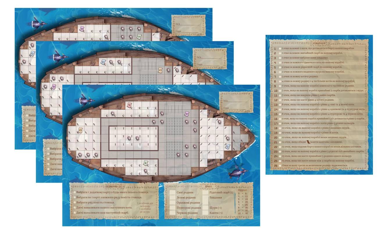 Настольная игра Остров кошек. Путешествуй и рисуй (The Isle of Cats Explore & Draw) 3