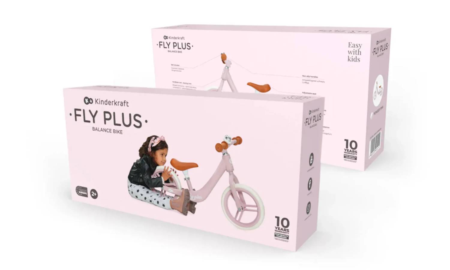 Беговел Kinderkraft Fly Plus розовый 5 Беговел Kinderkraft Fly Plus розовый 5