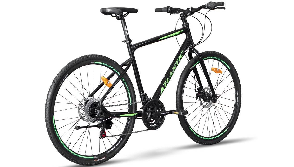 Фотография Велосипед Atlantic Xyston NX 28" размер L 2023 Черно-зеленый 3