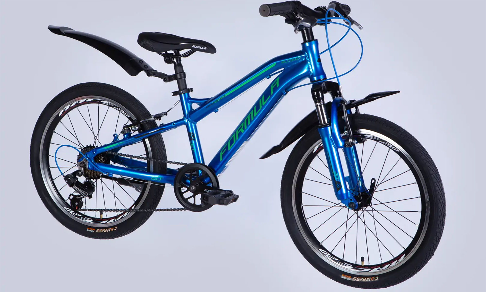 Велосипед Formula BLACKWOOD Vbr FR, 20", розмір XXS, рама 11", 2026, синій з зеленим 6