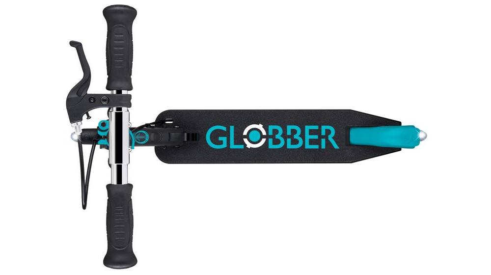 Фотография Самокат GLOBBER серии FLOW ELEMENT JUNIOR LIGHTS, черно-бирюзовый, колеса с подсветкой, 3+ 10
