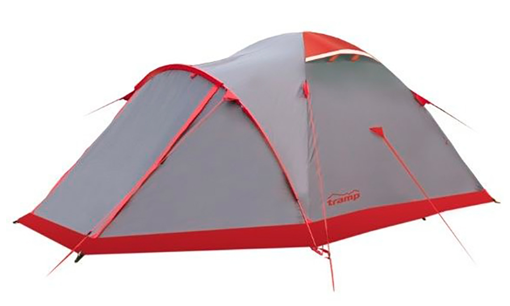 Фотография Палатка Tramp Mountain 2 v.2 серо-красный