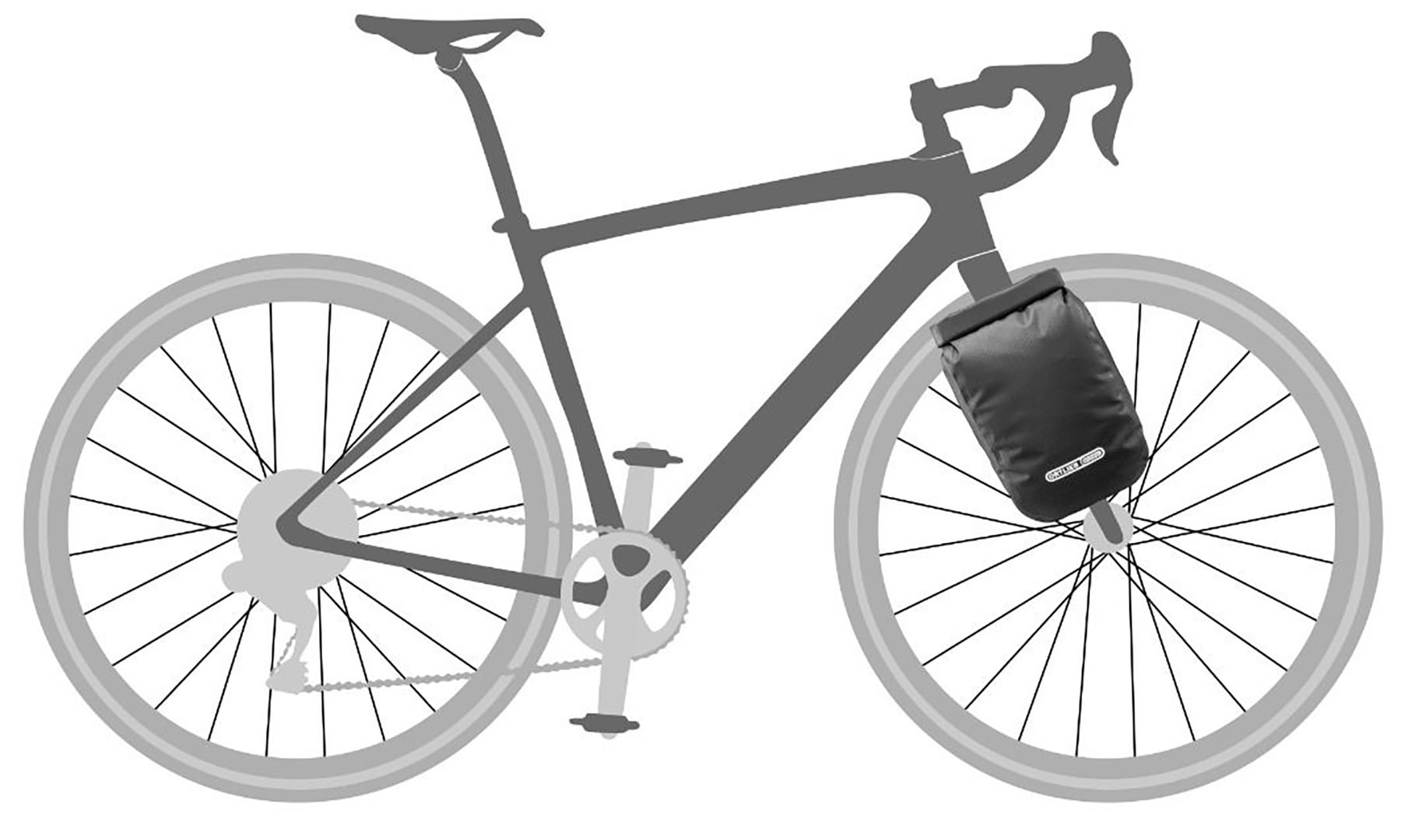 Гермосумка на вилку Ortlieb Fork Pack XL черная 5,8 л 4