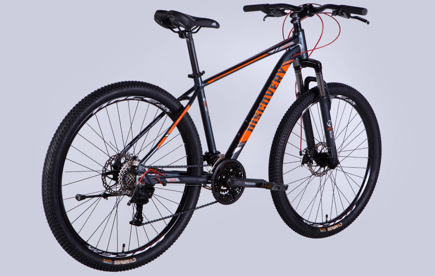 Фотографія Велосипед Discovery BASTION DD 27,5" розмір М рама 17" 2025 сіро-помаранчевий 5