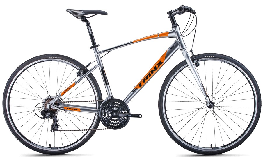 Фотография Велосипед Trinx Free 1.0 28" размер XL 2022 Grey-Black-Orange