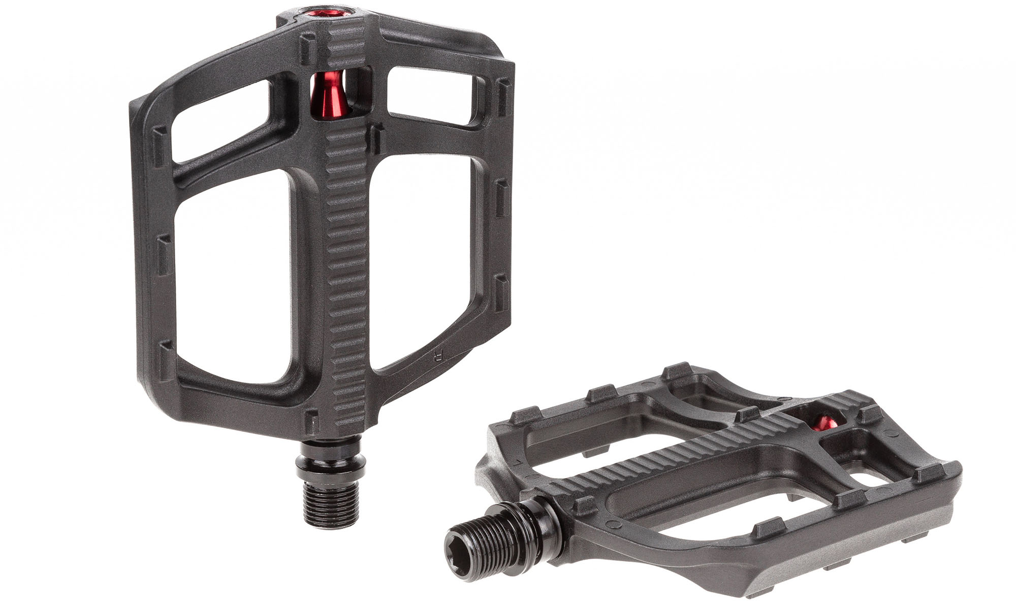 Педали TW нейлон (105x105) втулка, промподшипник, черные 