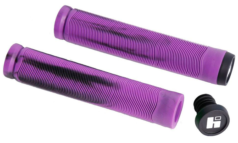 Фотография Грипсы для трюкового самоката Hipe H4 Duo 155мм, Фиолетово-черный