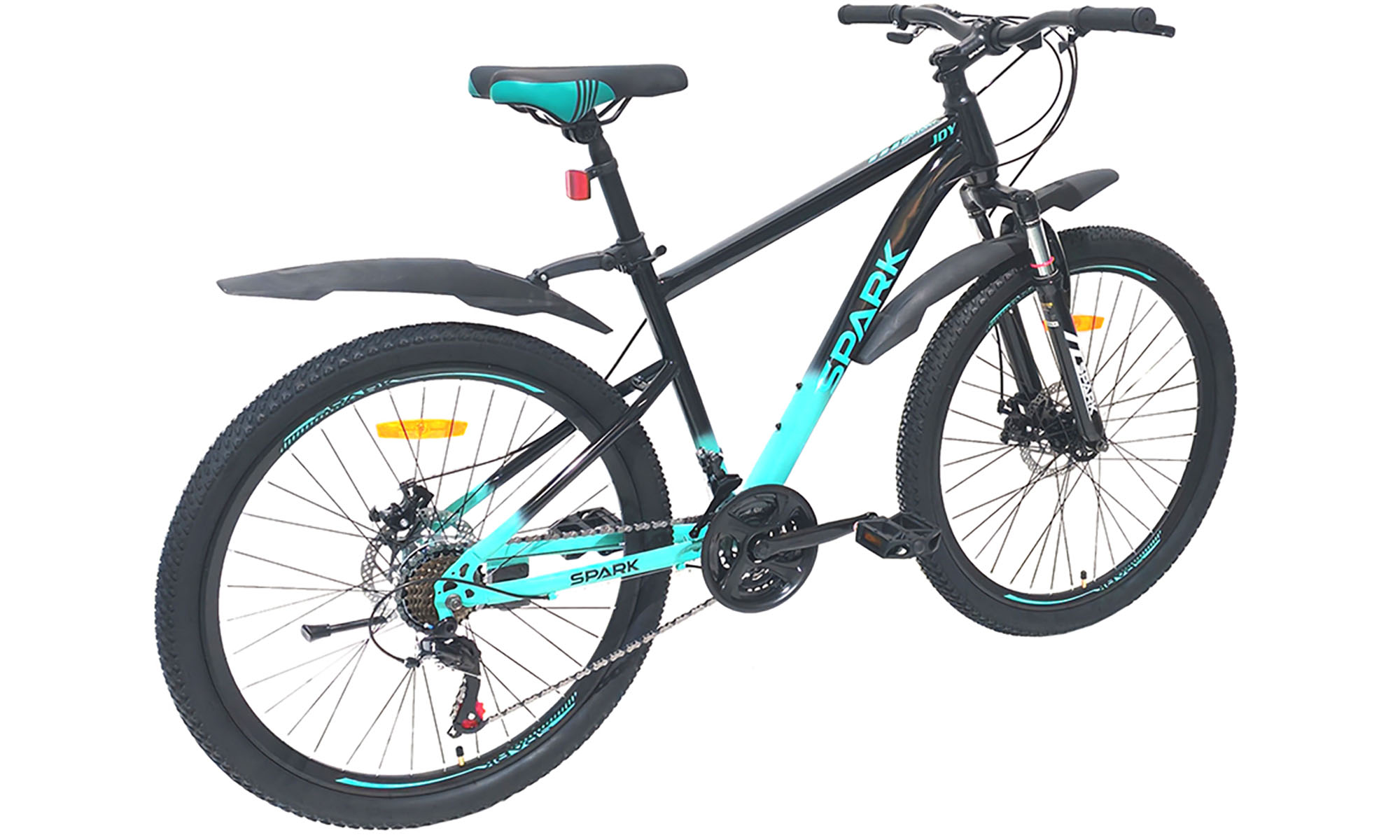 Велосипед SPARK JOY 26", размер M, рама 17", 2025, черный с бирюзовым 2 Велосипед SPARK JOY 26", размер M, рама 17", 2025, черный с бирюзовым 2