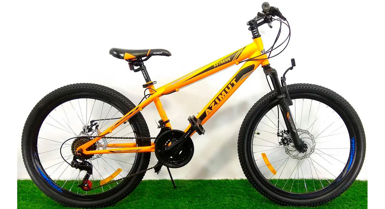 Фотографія Велосипед Azimut Extreme GD 24" розмір XXS рама 13 Помаранчевий 