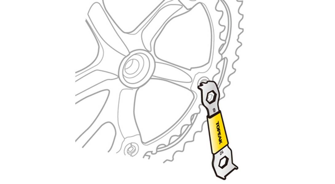 Ключ для встановлення та зняття бонок Topeak Chainring Nut Wrench сталь 2