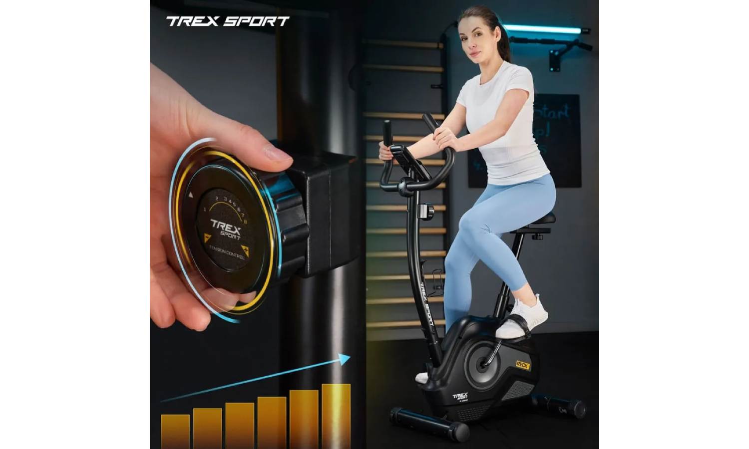 Велотренажер Trex Sport TX-400MB RECK магнітний сірий 16