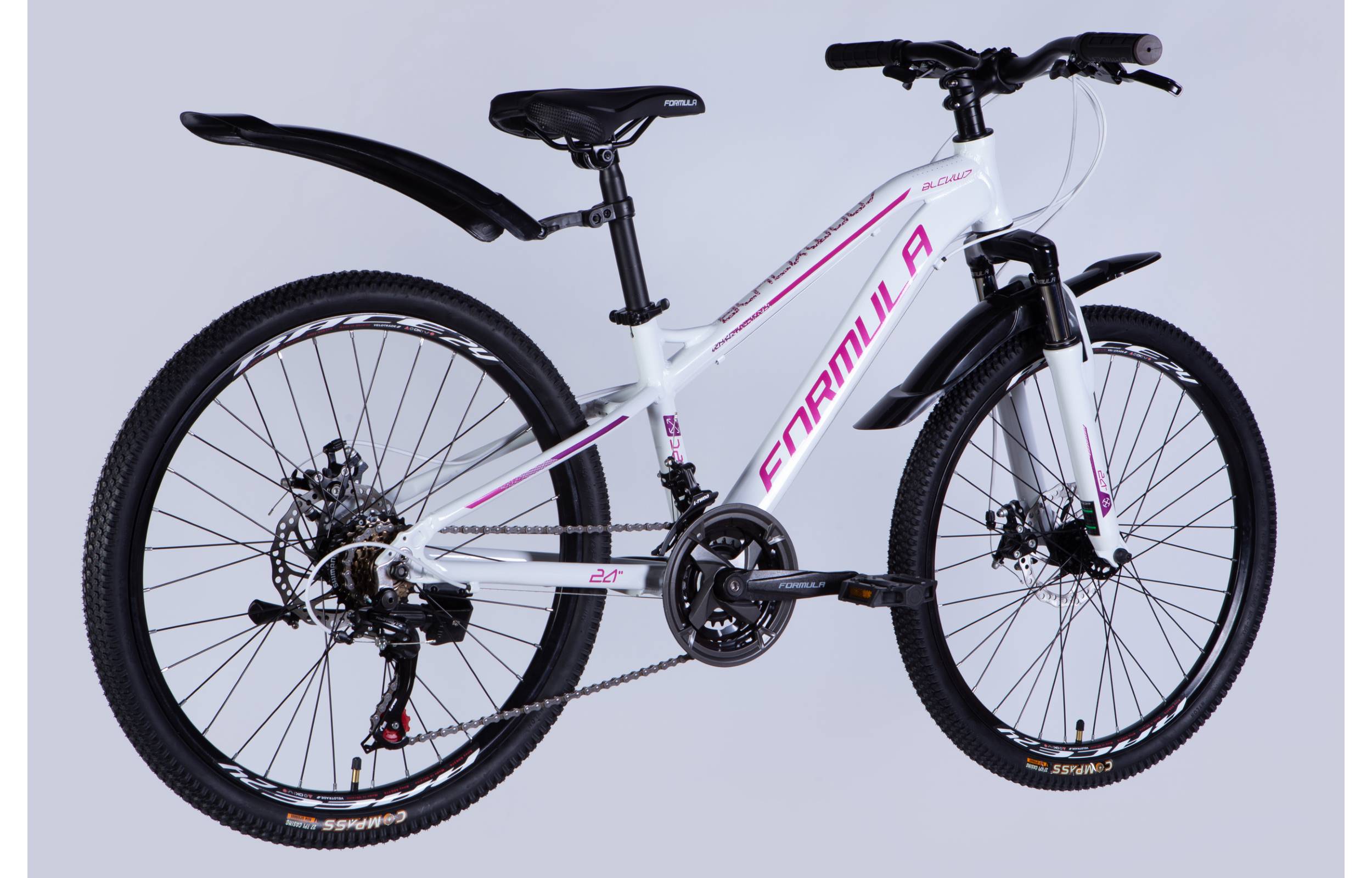 Велосипед Formula BLACKWOOD 1.0 DD 24" размер XXS рама 12,5" 2025 бело-розовый 5