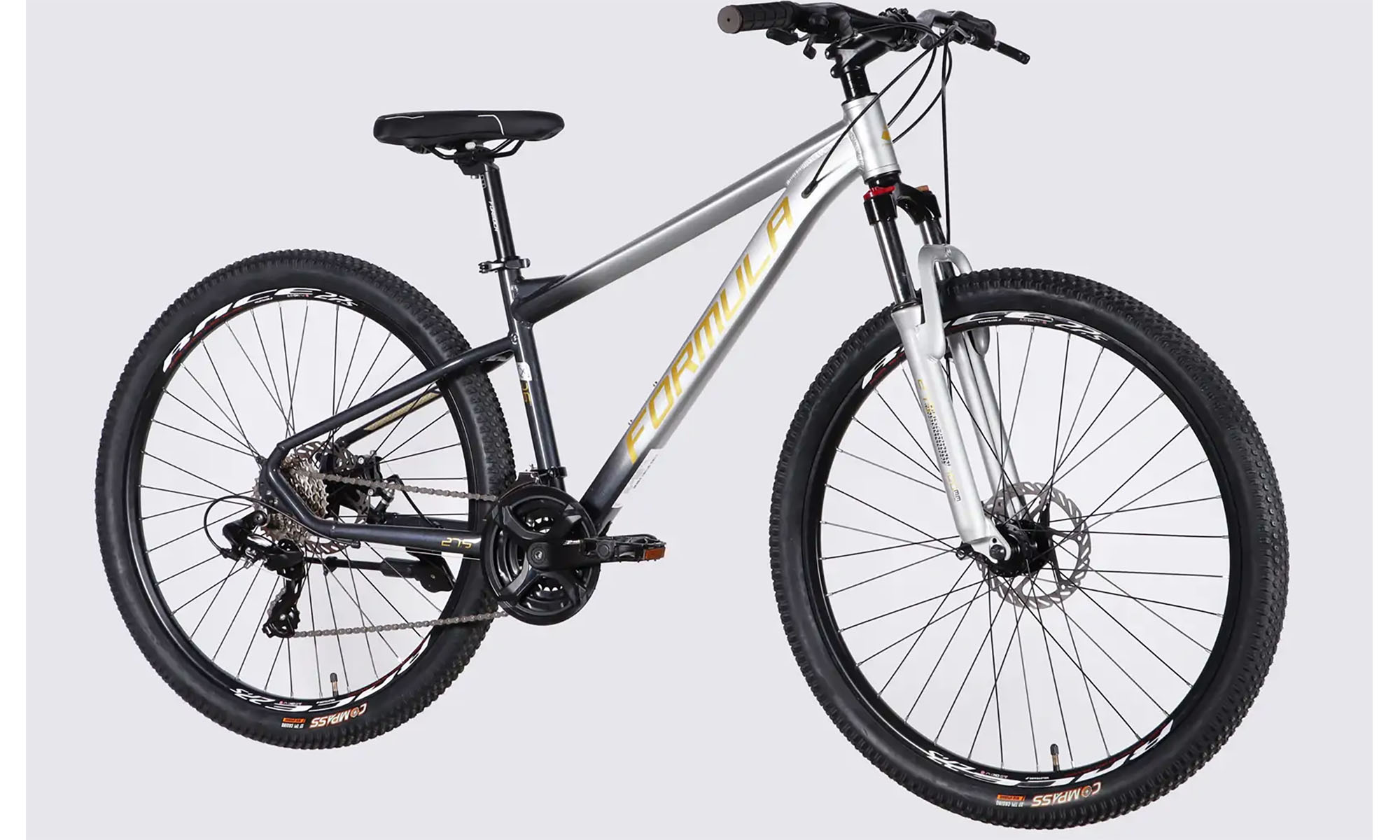 Велосипед AL 27.5" Formula F-1 DD CS рама-18" сріблясто-чорний 2026 3